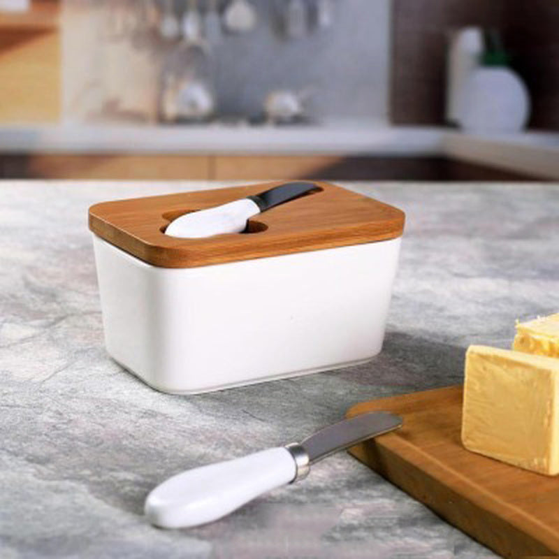 Lidded Ceramic Cheese Keeper