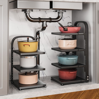 Adjustable Pot and Lid Rack