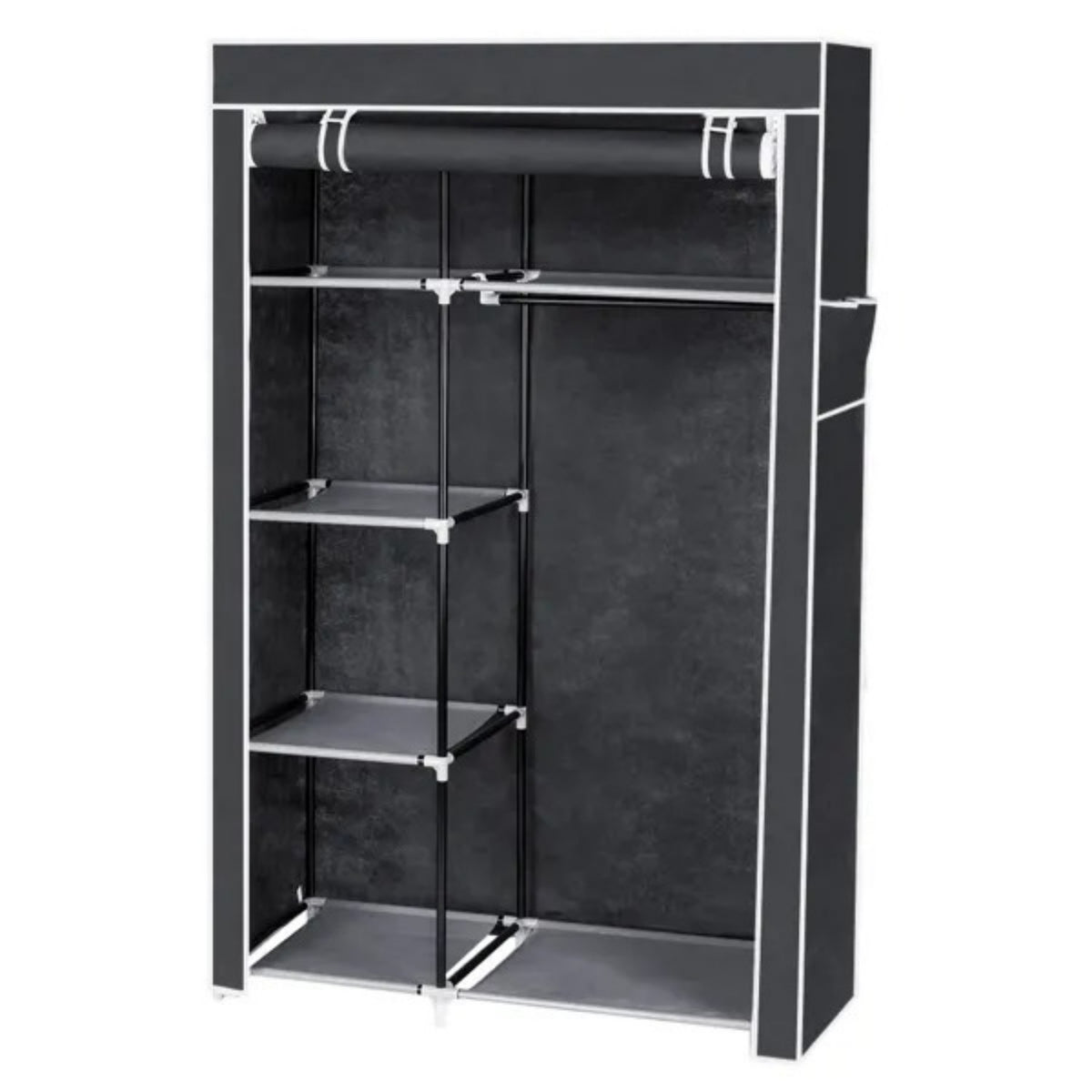 Freestanding Fabric Wardrobe, 6 Shelves