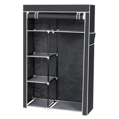 Freestanding Fabric Wardrobe, 6 Shelves
