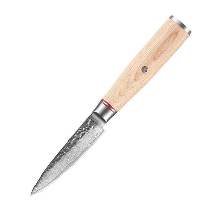 Pattern-Etched Damascus Chef Knife