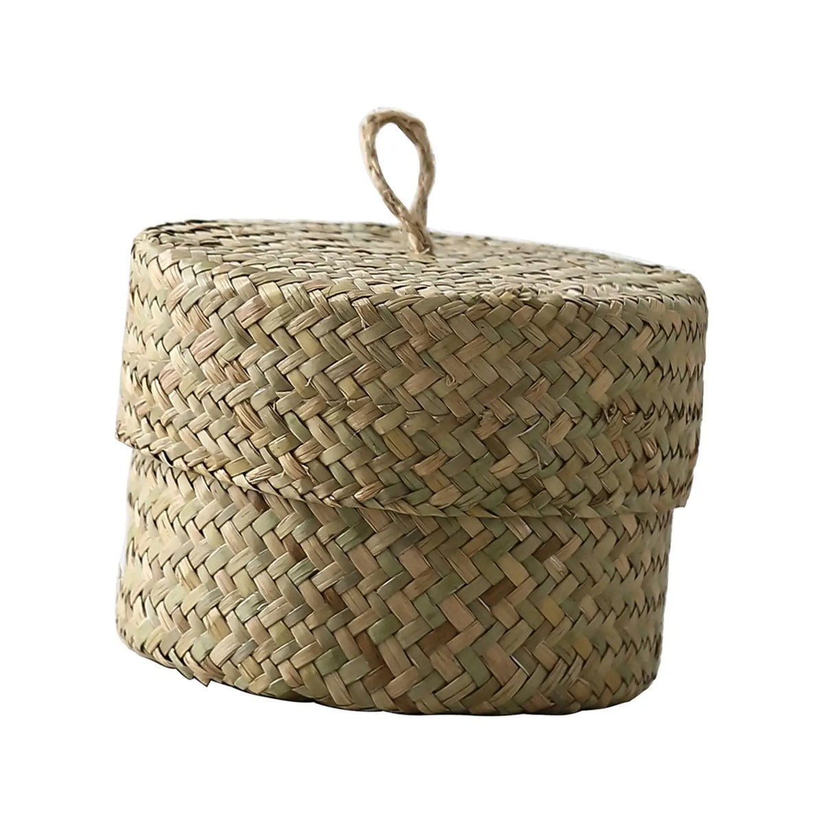 Small Seagrass Basket with Lid