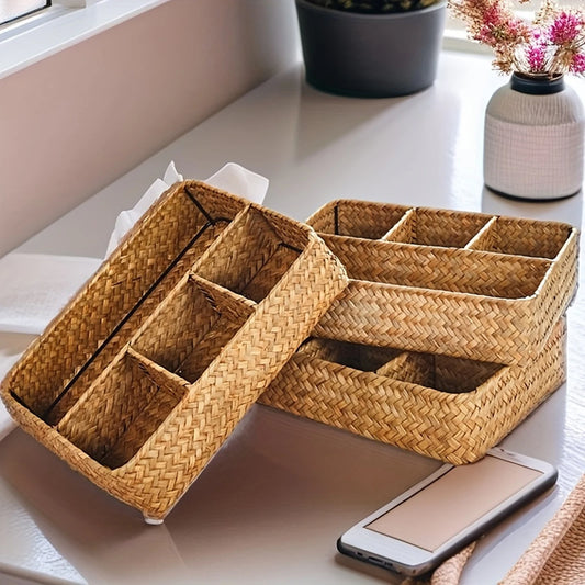 Woven Seagrass Desk Basket