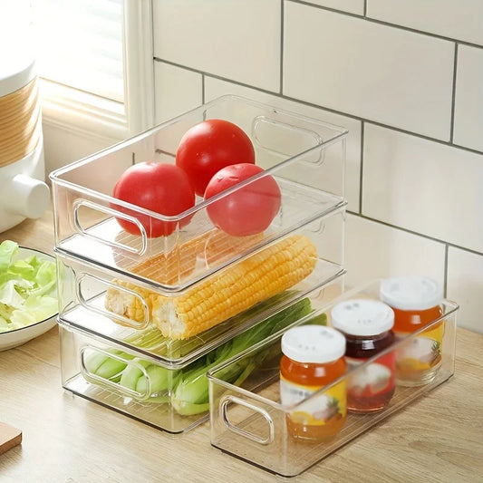 Clear Stackable Fridge Bins