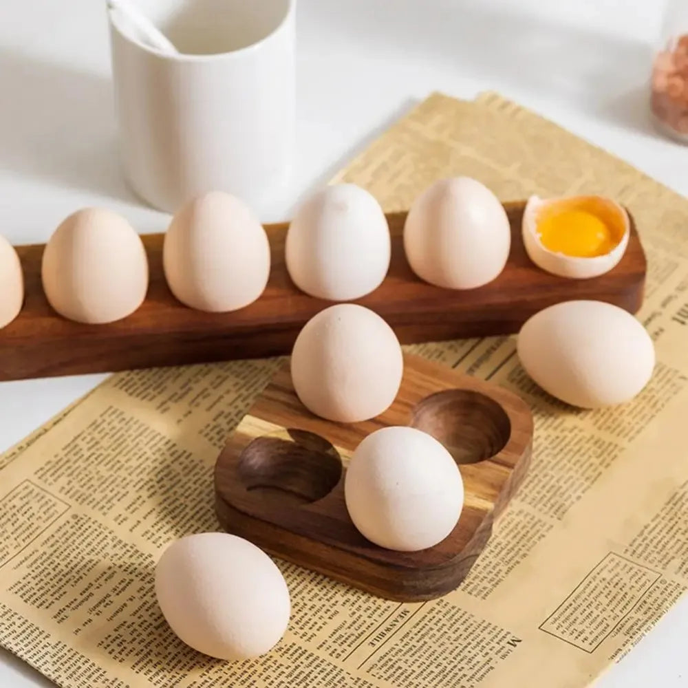 Acacia Wood Egg Tray