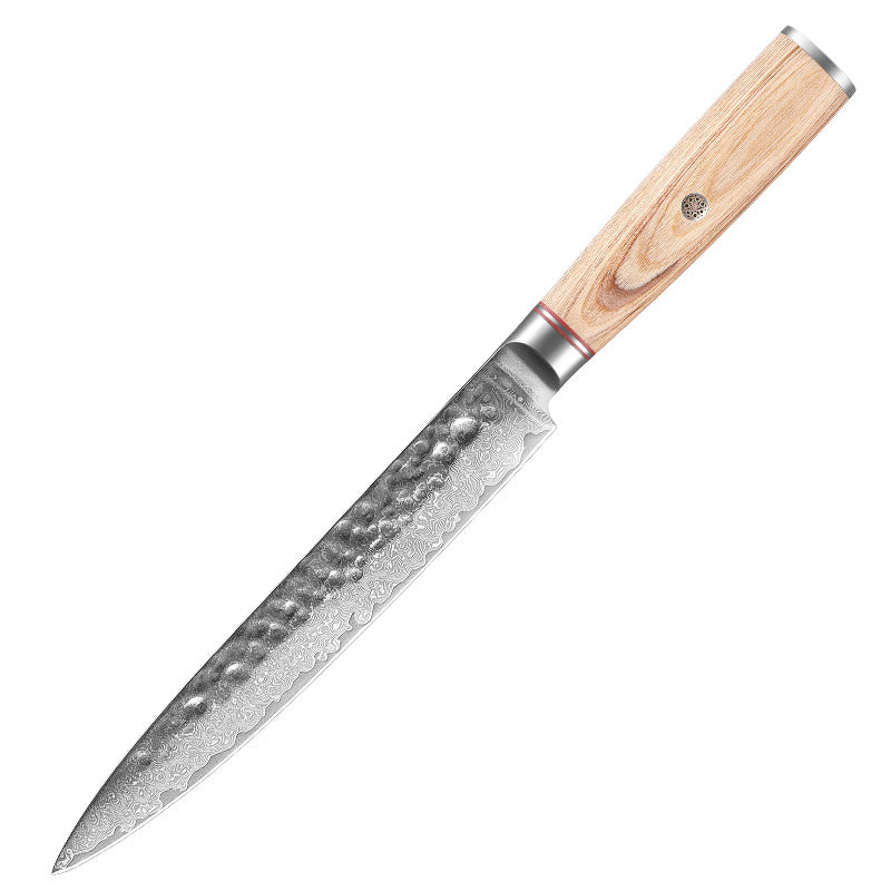 Pattern-Etched Damascus Chef Knife