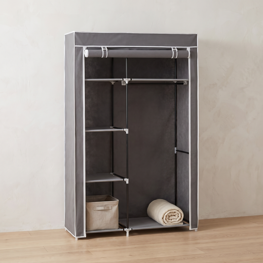 Portable Wardrobe with Six Shelves