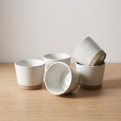 Handmade Stoneware Tea Cups, set of four